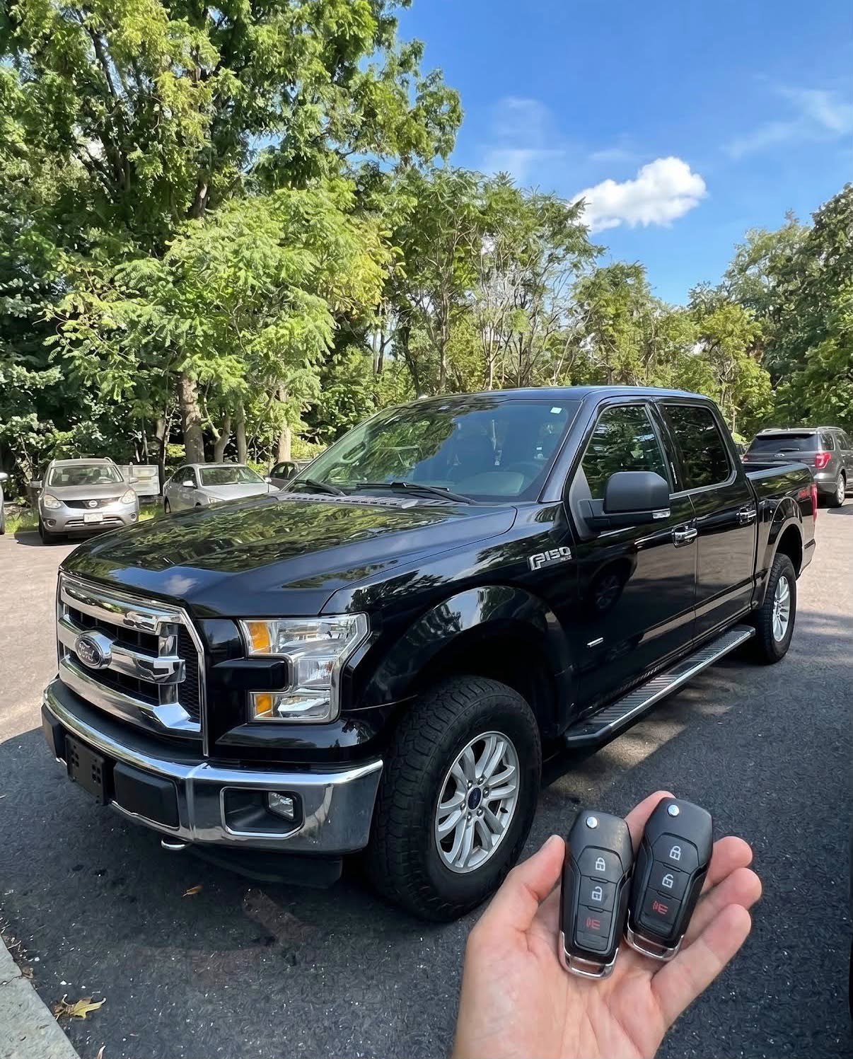 Ford truck with a key fob from the supplied work photos